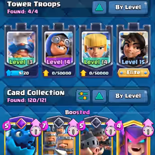 🔥KT15 XP60🔥 | 102 MAX 22 ELITE | 11 EVOLOTION | 101 EMOTE | 10465 TROPHY | 5 TOWER SKIN | 1108 GEMS | INSTANT DELIVERY - Image 7