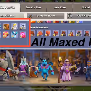 STACKED LEGEND RANKED TH 17 MAX 💎 28 EQUIPMENT MAX 💎 20k GEMS  | 36k LEGEND CUPS | 2k MEDALS | HERO MAX | SKINS - Image 2