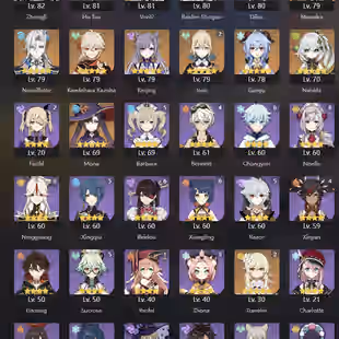 NA | AR 60 | 14  3 Leg | Venti C1 | Tighnari C1 | Zhongli | Hu Tao | Raiden | Neuvillette | Kazuha | Mavuika | Ganyu | - Image 5