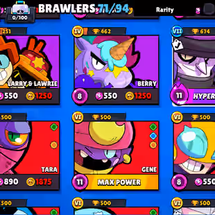 🔥[ 71X BRAWLERS - 10X MAX BRAWLERS ]🔥 TROPHY: 33000 || 58X CUTE AND RARE SKINS || FASTEST DELIVERY - Image 10