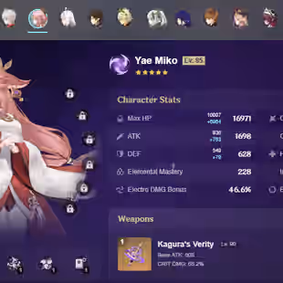 EU | AR 58 | 14 + 6 Leg | Tighnari C1 | Ganyu | Kazuha | Yae Miko | Shenhe | Zhongli | Nahida | Raiden Shogun | Cyno - Image 3