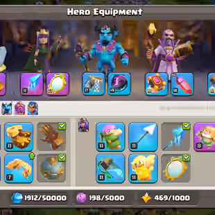 🔥BEST TH 17 2 HERO MAX🔥HERO 68-85-75-50-XP 199-EPIC GG 14 FA 11 EB 26 MM[MAX]-STRONG DEFENSE-NC YES-679 MEDALS - Image 4