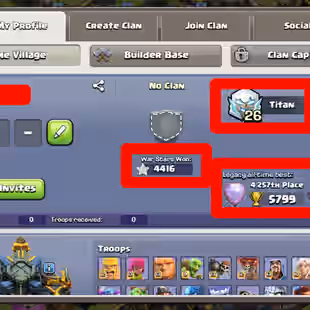 PvP LEGEND RANKED 💎20 EQUIPMENT MAX 💎 TH 17  MAX HERO - PETS MAX - 274 XP - 3400 GEM- 875 MEDAL - 23K CUP - INSTANT - Image 3