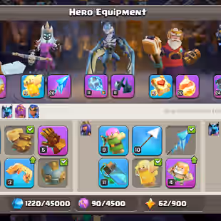 BEST OFFER | TH 15 [3]RARE SCENERY | HERO: 86-90-65-40 | 10 EPIC E.Q 5 EPIC ALMOST MAX | NC-YES | NIGHTMARE PRINCE SKIN - Image 11