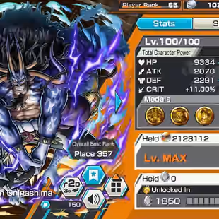 BR547-IOS-Android-Hyber 64-11 Ex(Kuzan-Lucci-Shank v4-Akainu-Roger-Kaido v2-Zoro-Kaido v3-White Beard)-Vip Medal-SP 162 - Image 9
