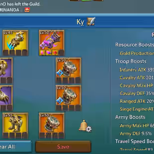 [GLOBL] cheapest LORD 38 - T5 gift - 1B4 might - atk 598/521/478 - 49 Migrations Scroll - 1.11M gem - [pet 5] 4 - 2 Cup - Image 2