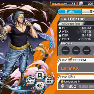 BR597-IOS-Android-Hyber 55-8 Ex(Gear 5-Zoro-Lucci-Roger Skins-Yamato Ace-Akainu-Shank)-Vip Medal-Support 162-647 Frag - Image 24