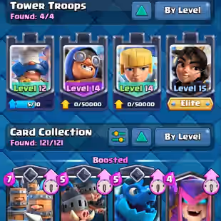 🔥KT15 XP58🔥 | 79 MAX 17 ELITE | 12 EVOLOTION | 15000 TROPHY | 126 EMOTE | 9 TOWER SKIN | 1619 GEMS | INSTANT DELIVERY - Image 9