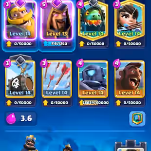VERY CHEAP 💎 13 MAX CARDS 💎 ARENA 21 [] 2 EVO [] 8015 TROPHIES [] XP41 [] KT13 [] 174 GEMS [] 79 EMOTES [] AVAILABLE - Image 4