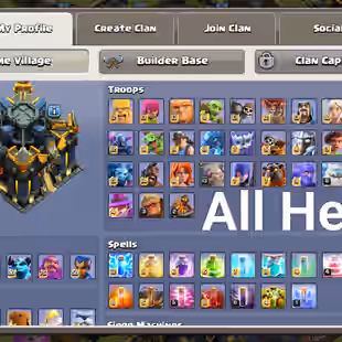 PvP LEGEND RANKED 💎20 EQUIPMENT MAX 💎 TH 17  MAX HERO - PETS MAX - 274 XP - 3400 GEM- 875 MEDAL - 23K CUP - INSTANT - Image 4