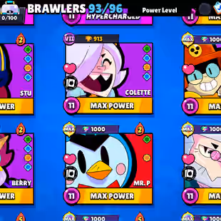 | 147 EPIC SKINS | MATCHERINO & 35 RANK PIN | SOLAR FAME 3| 87000 CUPS | 93 BRAWLERS | 372 SKINS | INSTANT DELIVERY - Image 11