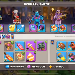 LEGEND RANK 💎 33 EQUIPMENT TOWNHALL 17 💎 HERO MAX - 4k GEM -261 xp - 900 MEDAL - BH 10 MAX - FREE RENAME - INSTANT - Image 8