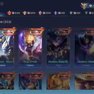 EMBLEM MAX HERO MAX SKIN 495 LEGEND 2 CC 2AOT MARTIS JJK XAVIER SOUL AAMON ASPIRANT ANGELA CHANGE KOF 4 AUTOMATOC DELIV - Image 6