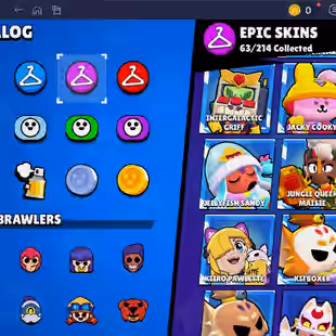 🌟 220 SKINS🌟74.950 TROPHY | 95 BRAWLERS | 22 HYPERCHARGED | 31 MAXED BRAWLERS | CHAINSAW BUSTER | LOADED RICO | CORSA - Image 46