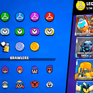 🔥[ 71X BRAWLERS - 10X MAX BRAWLERS ]🔥 TROPHY: 33000 || 58X CUTE AND RARE SKINS || FASTEST DELIVERY - Image 19