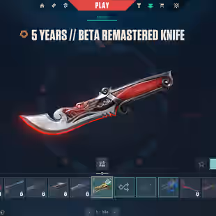 [RARE KNIFE] EUW - Beta Remastered Knife - Oni Vandal - Sentinels of Light Vandal ChronoVoid Recon Neo Frontier - Image 1