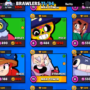 🔥[ 71X BRAWLERS - 10X MAX BRAWLERS ]🔥 TROPHY: 33000 || 58X CUTE AND RARE SKINS || FASTEST DELIVERY - Image 4