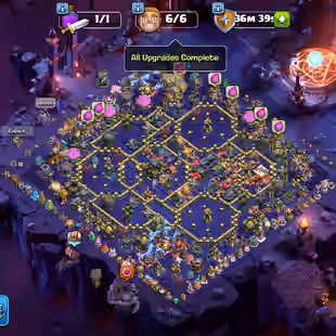 TH17 FULL MAX🔥NOTHING LEFT 35X SKINS🔥GG/-MAX SB/-MAX FA/-MAX MM/-MAX FB/-23 EB/-MAX RS/-23 AF/-20!! WAR BASE SCENERY - Image 17