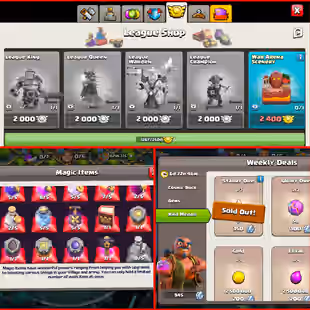 LEAGUE SET 🏆 FULL MAX TH17 ✨ 33/33 EQUIPMENTS UNLOCKED | MAGIC ITEMS AND CWL MEDALS | INSTANT DELIVERY - Image 4