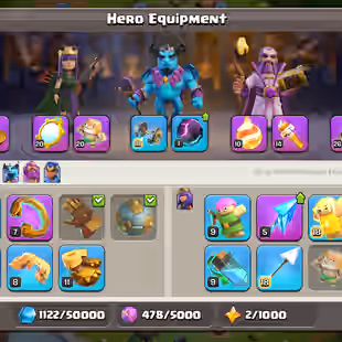 TODAY BEST OFFER TH 17 MAX | 9K GEMS | 11 HIGH EPIC EQUIPMENT | HERO [ 73-78-52-66-40 ] NC-YES | XP-209 | MEDEL-159 - Image 8