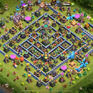 VERY CHEAP 💎 TOWNHALL 14 💎 GG SB FA MM FB || 57-66-52-55-30 HEROES [] RENAME FREE [] INSTANT -AVAILABLE - Image 1