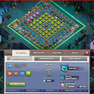 LEAGUE SET 🏆 FULL MAX TH17 ✨ 33/33 EQUIPMENTS UNLOCKED | MAGIC ITEMS AND CWL MEDALS | INSTANT DELIVERY - Image 1