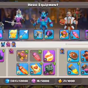 PvP RANKED RANKED 💎 WASTELAND SCENERY 💎 TH 17 [] 31 EQUIPMENT [] 100-100-80-75-50 HEROES - BH 10 - 244 XP - INSTANT - Image 8