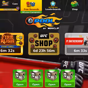 13B COINS ACCOUNT | Level 311 | VIP Emerald | 16 Legendary Cues | Galaxy Cue Equipped | Fresh Account - Image 6