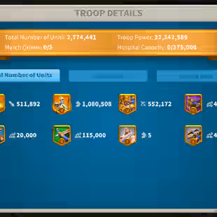 Max 4 Commanders - 40 Passport - 69+ Gold Head - 1 farm 34M - 28k gems - 1 skin house - Image 5