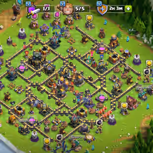 ❗[ PREMIUM TH-17 - ALL WALLS MAX ]❗6'000 GEMS || GG [20] - MM [20] - FB [20] - EB [20] - 10X EPIC || 1100 MEDALS - Image 1