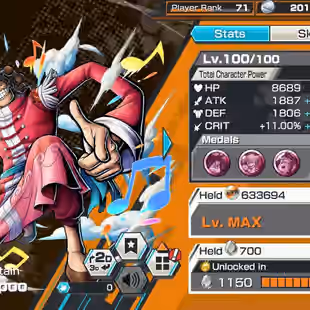 BR597-IOS-Android-Hyber 55-8 Ex(Gear 5-Zoro-Lucci-Roger Skins-Yamato Ace-Akainu-Shank)-Vip Medal-Support 162-647 Frag - Image 20