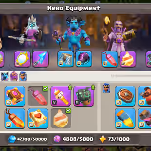 🔥TH 17 FULL MAX READY FOR 18🔥10600 GEMS-FUL MAGIC ITEM-XP 277-5 EPIC EQUIPMENT MAX-1309 MEDALS-NC YES-BEST DEAL - Image 5