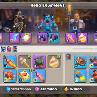 Th16 [2400-Cwl Medel] | Hero-95-95-70-45 | Rare-3-Epic Max-26-26-20-20-20-20 | Defns Almost Max |  XP 223 | NC-500 | BES - Image 5