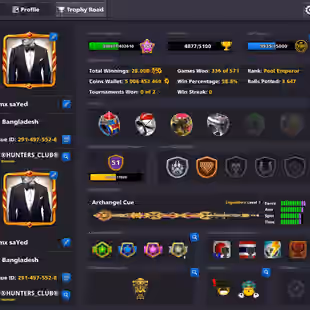 UNLIMITED PASSWORD CHANGE ACCOUNT | Level 151 | 5 Billion Coins | 20 Legendary Cues | Login Miniclip | Fresh Account - Image 1