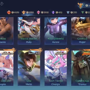 EMBLEM MAX HERO MAX SKIN 495 LEGEND 2 CC 2AOT MARTIS JJK XAVIER SOUL AAMON ASPIRANT ANGELA CHANGE KOF 4 AUTOMATOC DELIV - Image 7