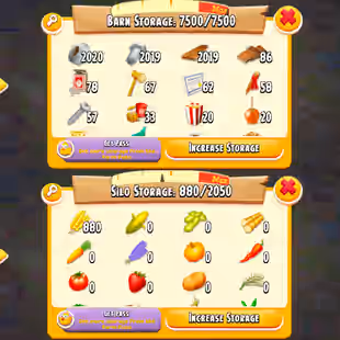 🔥7500 BARN STORAGE LEVEL 90🔥 SILO 880:2050 | 7500 BARN FILLED | 8.9 MILLON COINS | 716 DIAMOND | INSTANT DELIVERY | - Image 2
