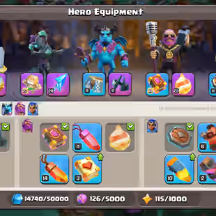 🔥[ PREMIUM TH-17 ]🔥AF [MAX] - FB [23] - FA [20] || HEROS: 70-83-64-64-34 || LEVEL: 16-17 WALLS || STRONG DEF - TROOPS - Image 6