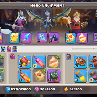 BEST OFFER | TH 15 [3]RARE SCENERY | HERO: 86-90-65-40 | 10 EPIC E.Q 5 EPIC ALMOST MAX | NC-YES | NIGHTMARE PRINCE SKIN - Image 12