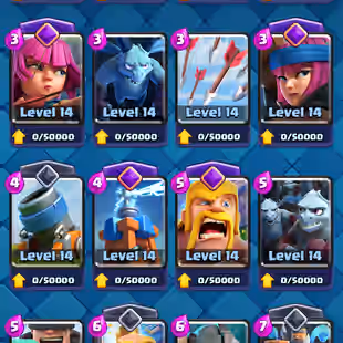 ❗[ 53X MAX CARDS - 9X EVULOSION ]❗ LEVEL: 54 || TROPHY: 9200 || KT: 15 || ELITE CARD : 5 || 52X EMOTES || FAST DELIVERY - Image 8
