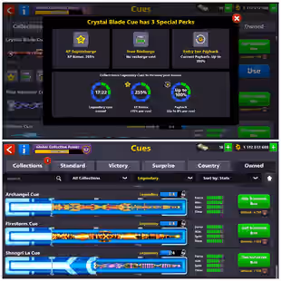 Unlimited Password Change Account | Level 385 | 1.1 Billion Coins | 17 Legendary Cues | Login Miniclip | Status- Alert - Image 3