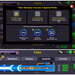 14.4B COINS ACCOUNT | Level 256 | 19 Legendary Cues | 3 Cues MAX | Miniclip Unlimited Password Change | Fresh Account - Image 3