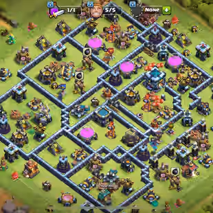 FULL MAX WALLS 💎 834 MEDAL 💎TOWNHALL 13 [] 61-72-42-46-21 HEROES - SB MM BP EB RS - RENAME 500 []GHOST QUEEN -INSTANT - Image 1