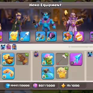 🔥[ TH-17 NEAR MAX ]🔥8'700 GEMS || GG [MAX] - FB [26] - EB [20] - 21X EQPMNT MAX || HEROS: 100-97-67-74-45 || BH MAX - Image 5