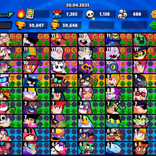 🌟189 SKINS🌟50.600 TROPHY | 88 BRAWLERS | 21 MAX | 11 HYPERCHARGED | INSTANT DELIVERY | FULL ACCESS - Image 2