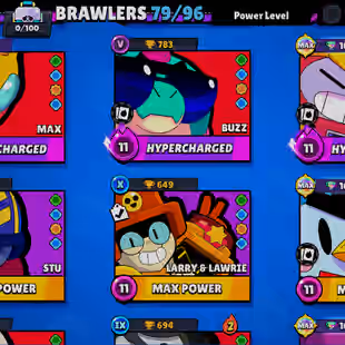 RARE 🔥 44.5K TROPHY 🔥 [16 MAX (9 HYPER)]!! 119-SKINS!! 79!89 BRAWLERS!! 163-GEMS!! DELIVERY INSTAANTLY - Image 4