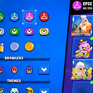 RARE 🔥 45K TROPHY 🔥 [27 MAX (21 HYPER)]!! 156-SKINS!! 87!89 BRAWLERS!! 163-GEMS!! DELIVERY INSTANTLY - Image 10