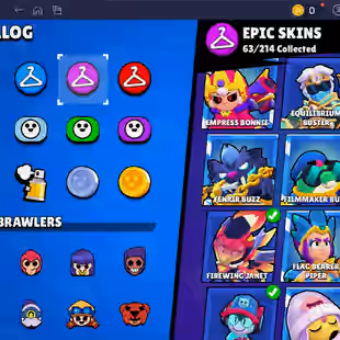 🌟 220 SKINS🌟74.950 TROPHY | 95 BRAWLERS | 22 HYPERCHARGED | 31 MAXED BRAWLERS | CHAINSAW BUSTER | LOADED RICO | CORSA - Image 43