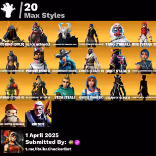 61 SKINS | Chun-Li | Psycho Bandit | OG STW | Warpaint | Explorer Emilie | Dante | Drive Shaft | Take The L |Laugh It Up - Image 7