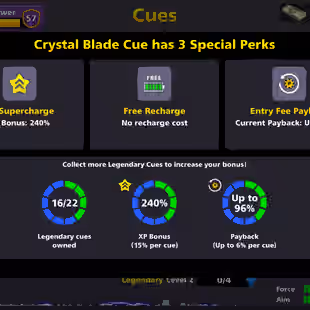 13B COINS ACCOUNT | Level 311 | VIP Emerald | 16 Legendary Cues | Galaxy Cue Equipped | Fresh Account - Image 4