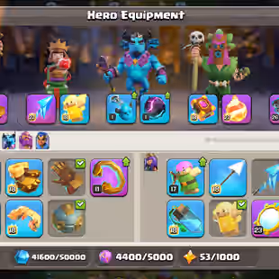 🔥TH 17 READY FOR 18 FULL MAX INSTANT🔥65800 GEMS-XP 262-FULL MAGIC ITEM-5 EQUIPMENT MAX-NC YES-FULL WALS DEFENSE MAX - Image 6